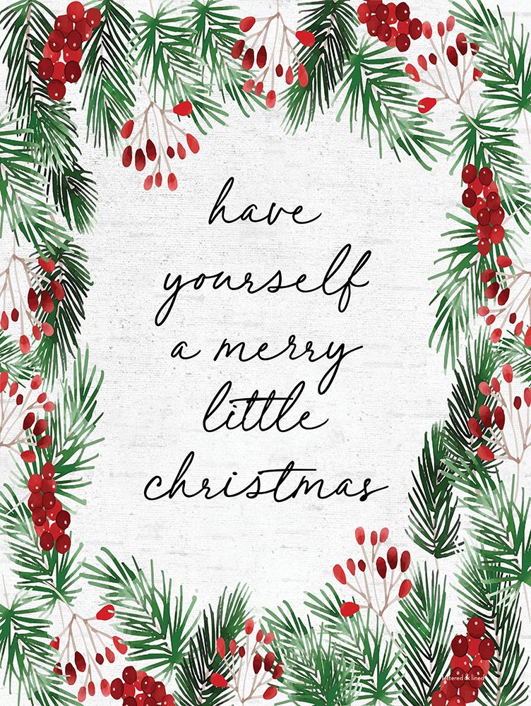 Merry Little Christmas art print by lettered And lined for $57.95 CAD