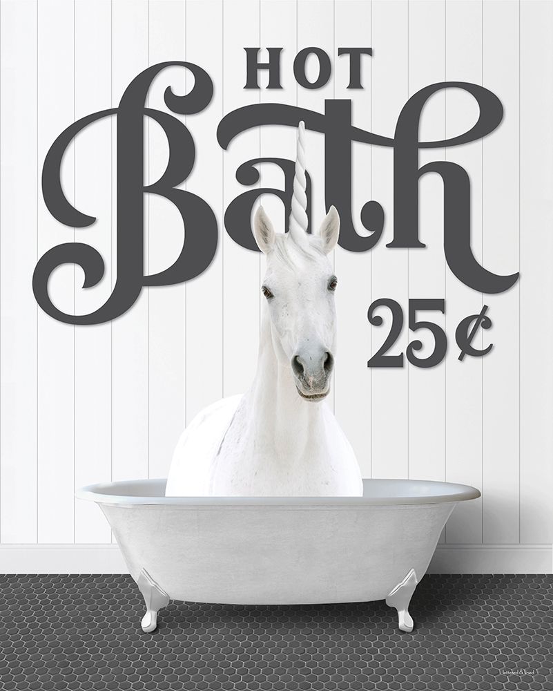 Unicorn Hot Bath 25 Cents art print by Lettered And Lined for $57.95 CAD