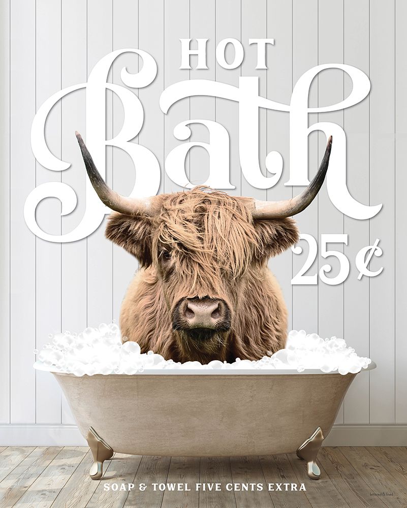 Highland Hot Bath art print by Lettered And Lined for $57.95 CAD