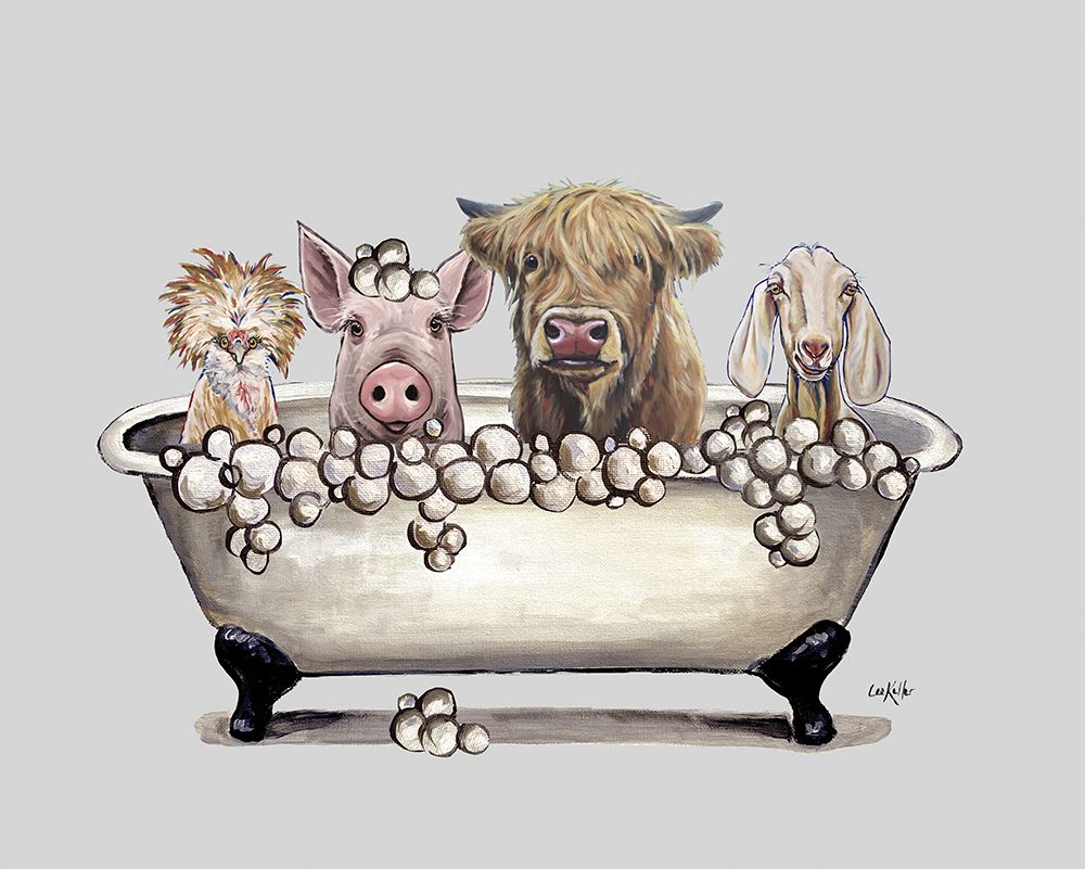 Farm Animal Bubble Bath II art print by Lee Keller for $57.95 CAD