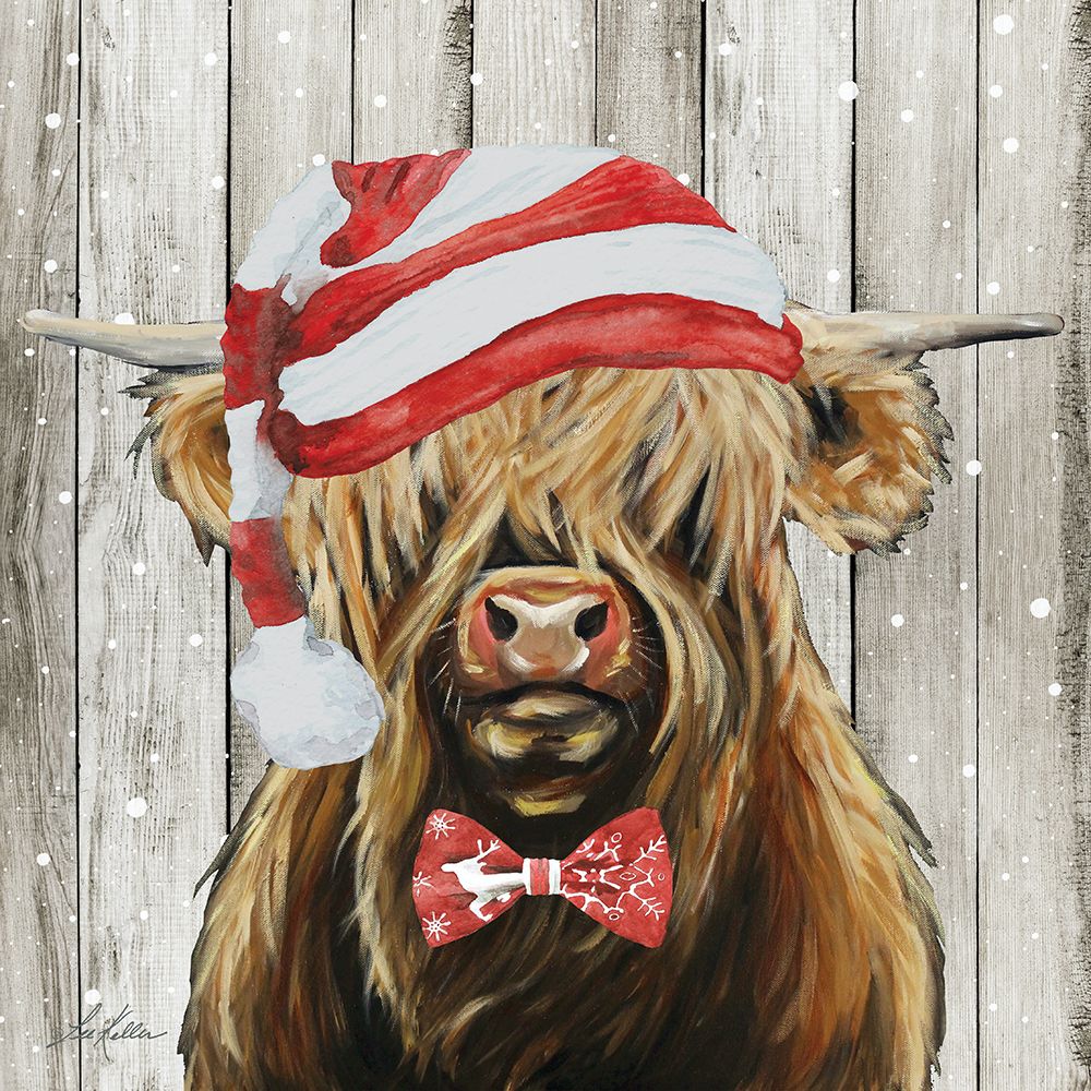Christmas Cow II art print by Lee Keller for $57.95 CAD