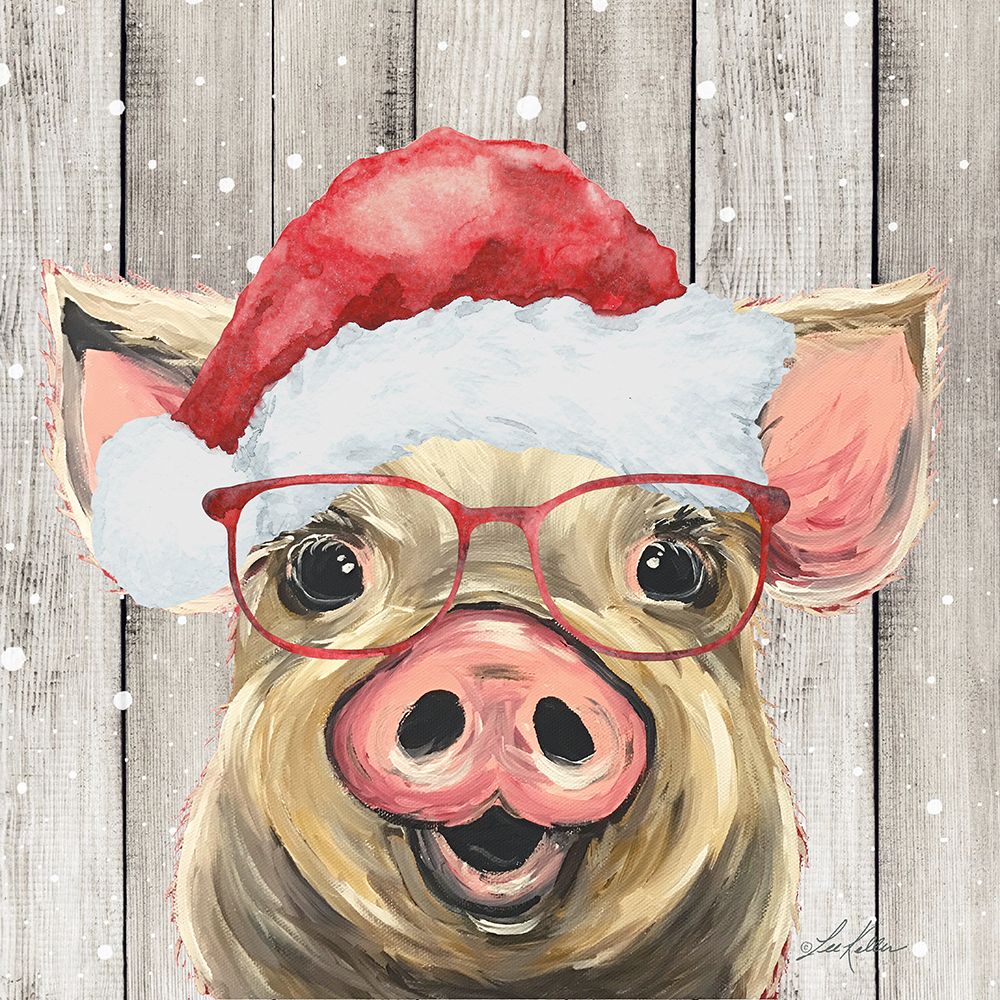 Christmas Pig I art print by Lee Keller for $57.95 CAD