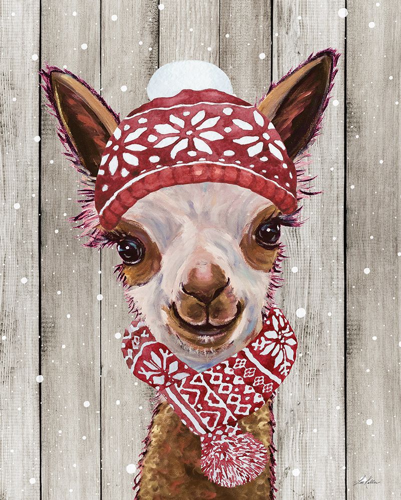 Christmas Alpaca art print by Lee Keller for $57.95 CAD