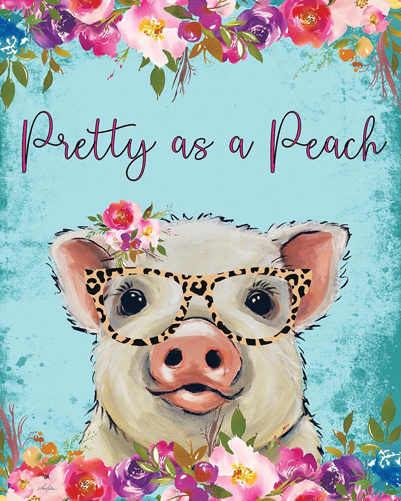 Pretty as a Peach Pig art print by Lee Keller for $57.95 CAD