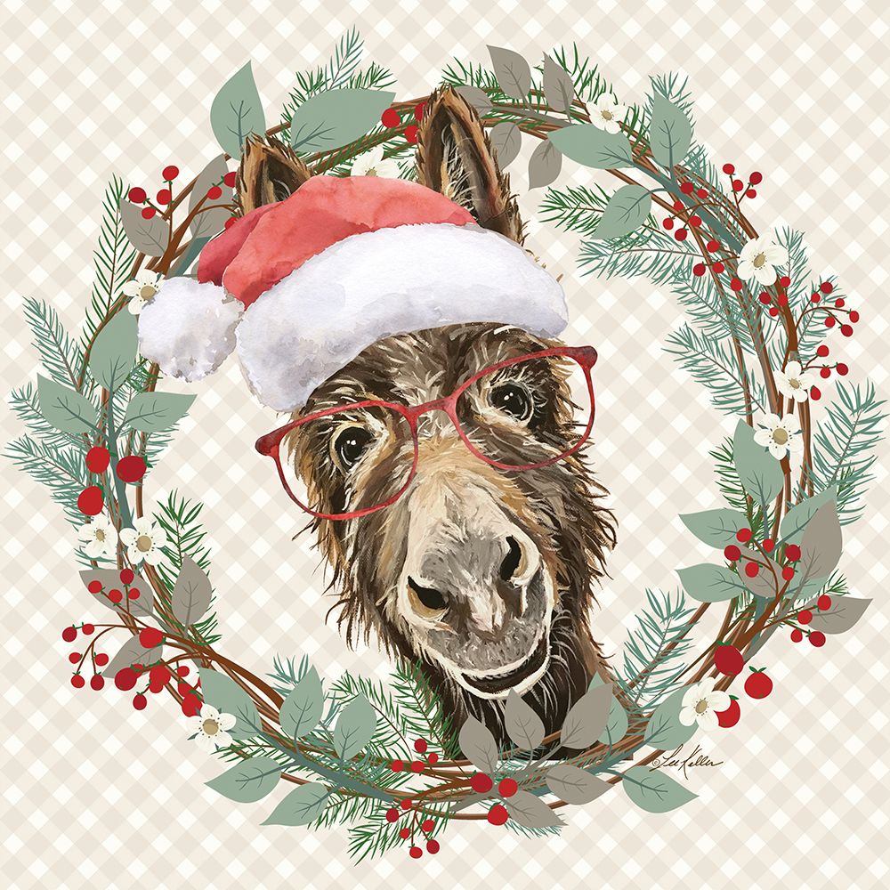 Christmas Donkey art print by Lee Keller for $57.95 CAD