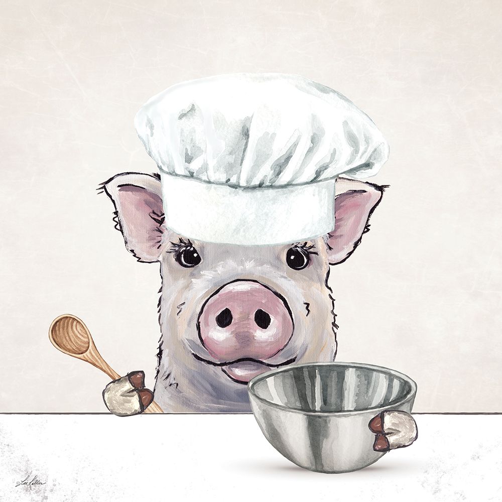 Ready to Bake Pig art print by Lee Keller for $57.95 CAD