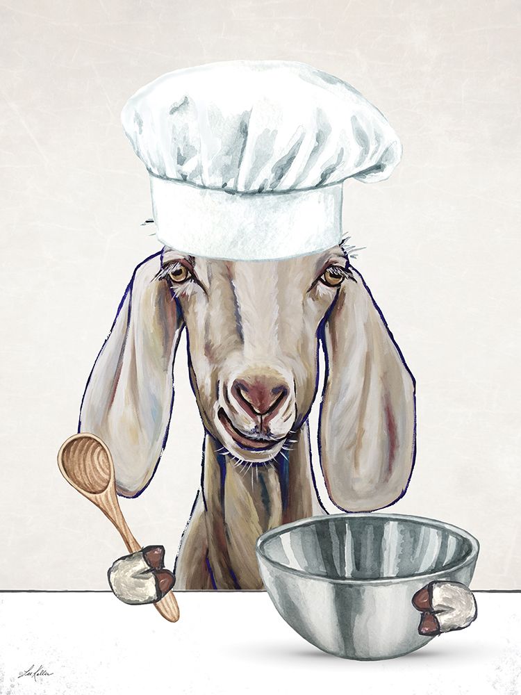 Ready to Bake Goat art print by Lee Keller for $57.95 CAD