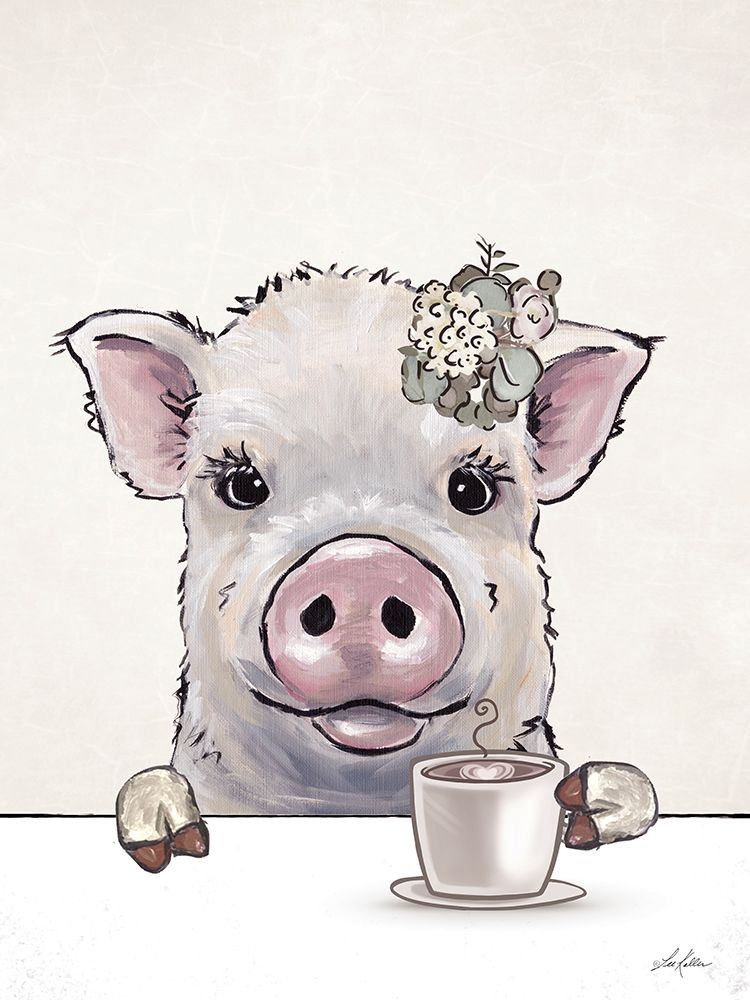Good Morning Pig art print by Lee Keller for $57.95 CAD