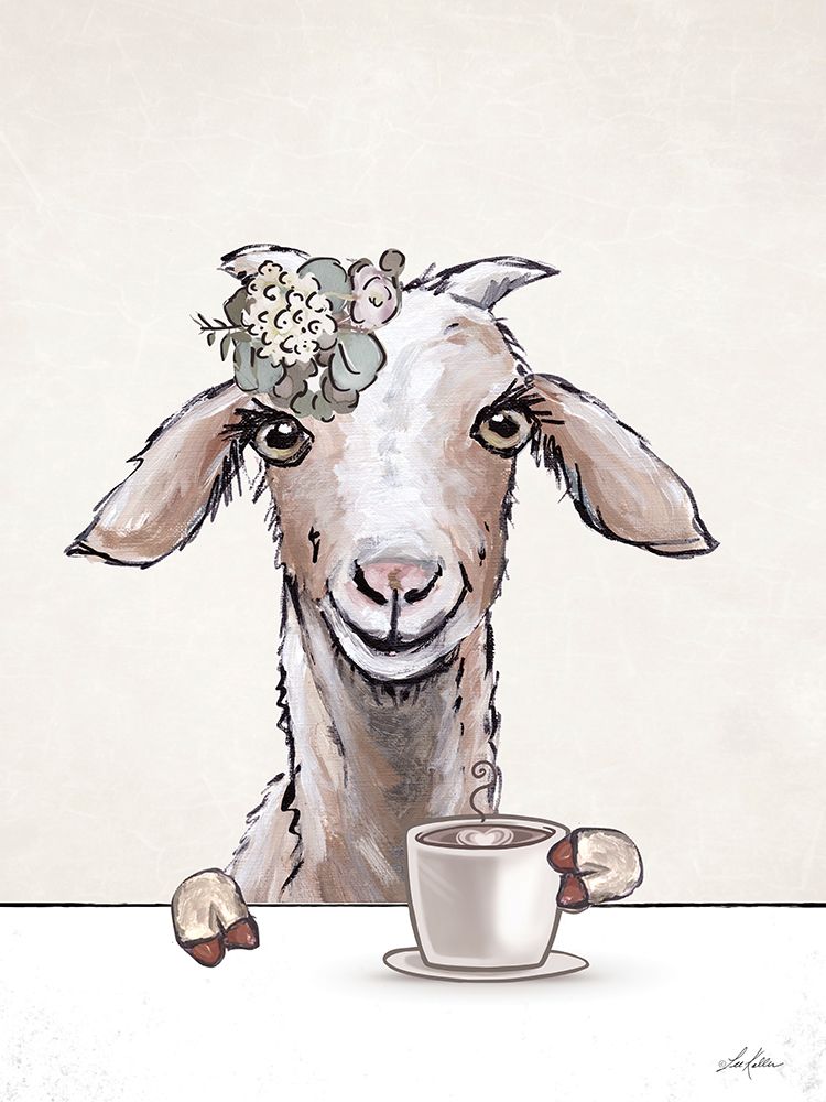 Good Morning Goat art print by Lee Keller for $57.95 CAD