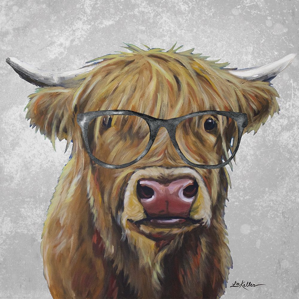 Highland with Glasses art print by Lee Keller for $57.95 CAD