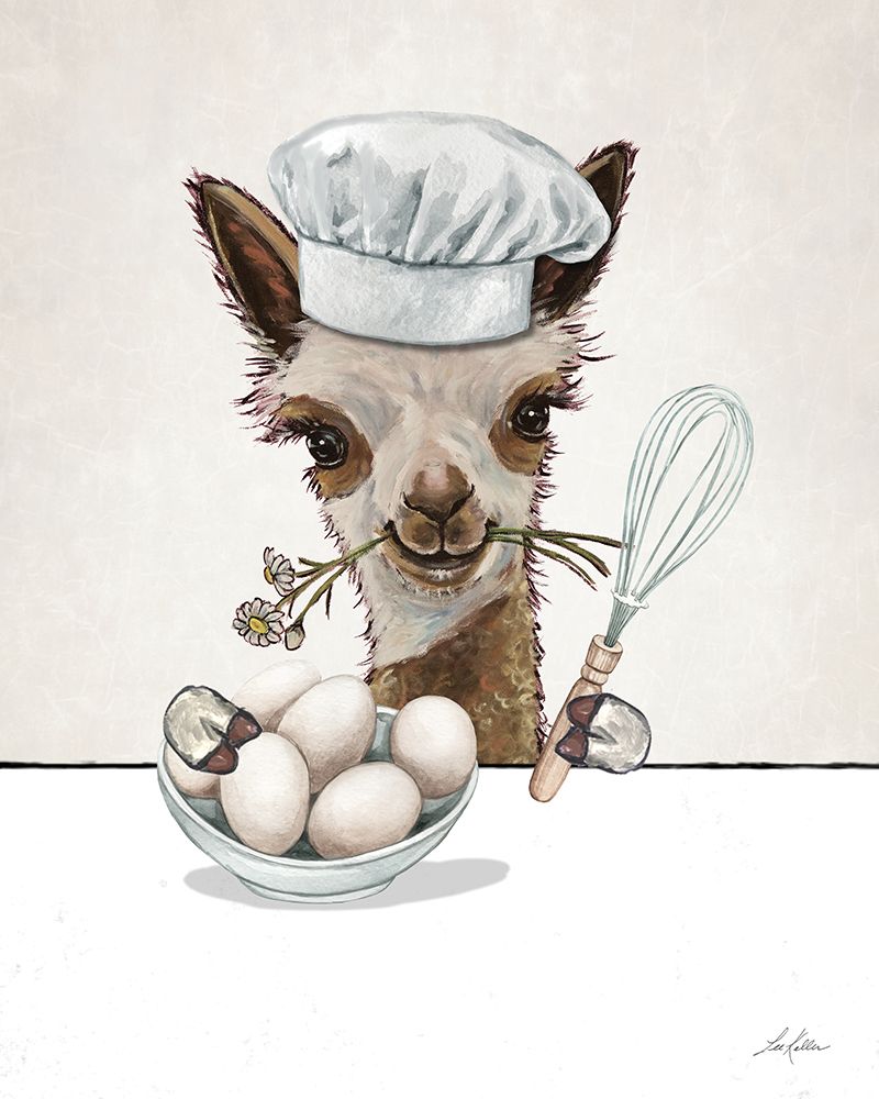 Alpaca Baker art print by Lee Keller for $57.95 CAD