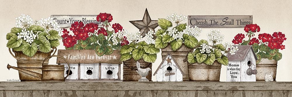 Geranium Shelf art print by Linda Spivey for $57.95 CAD