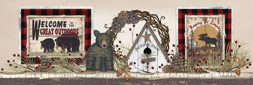Alpine Inn Shelf art print by Linda Spivey for $57.95 CAD
