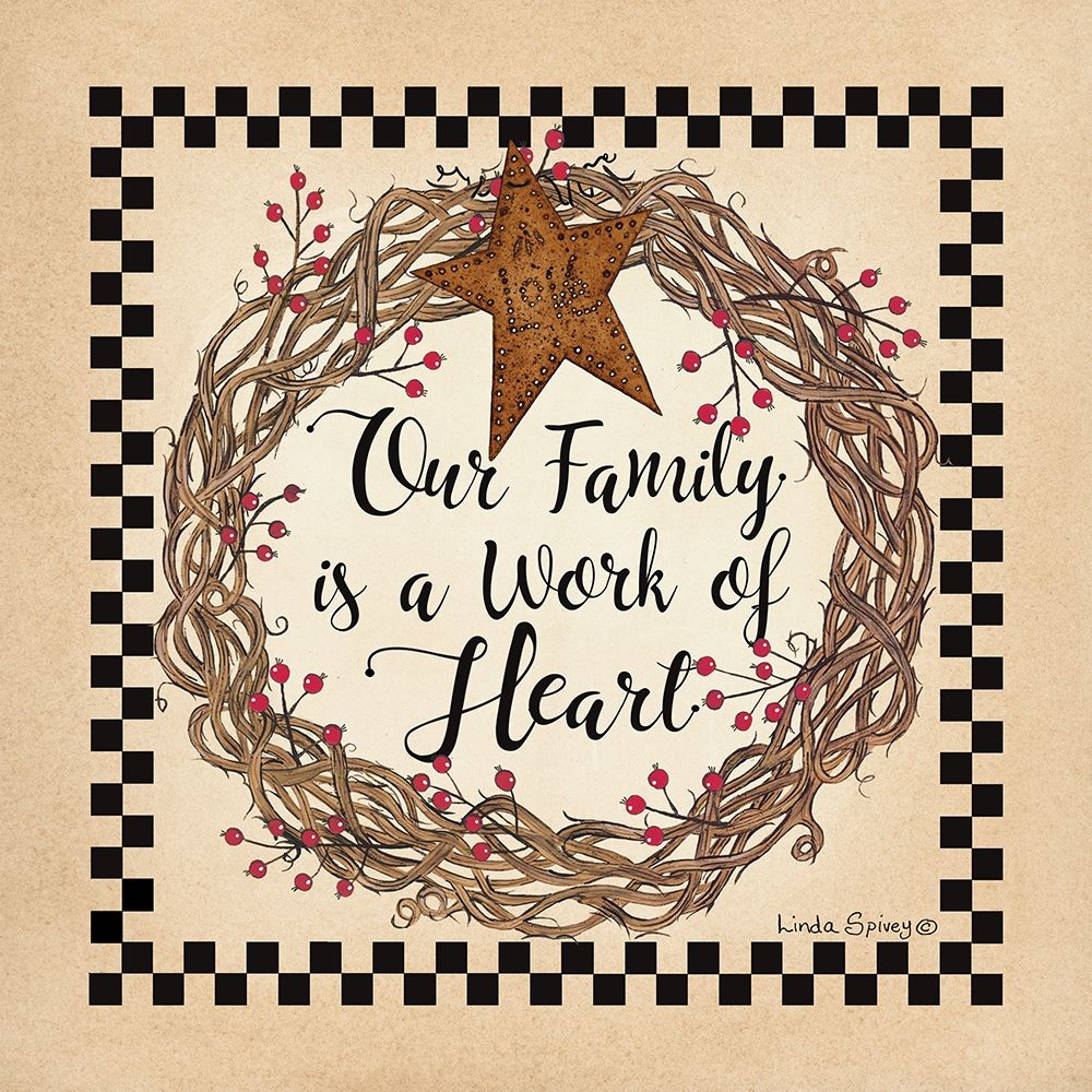 Our Family Wreath art print by Linda Spivey for $57.95 CAD