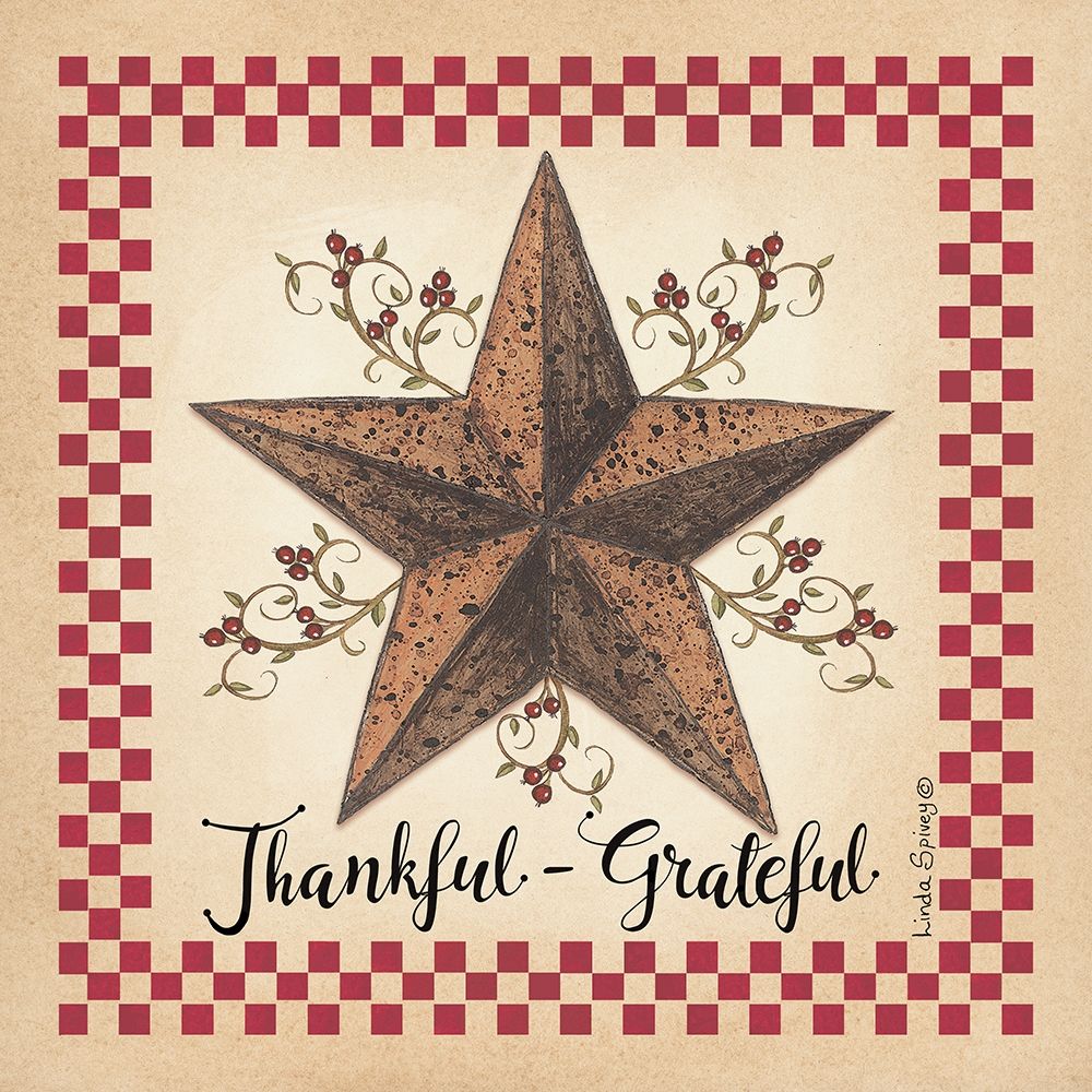 Thankful Grateful Barnstar art print by Linda Spivey for $57.95 CAD