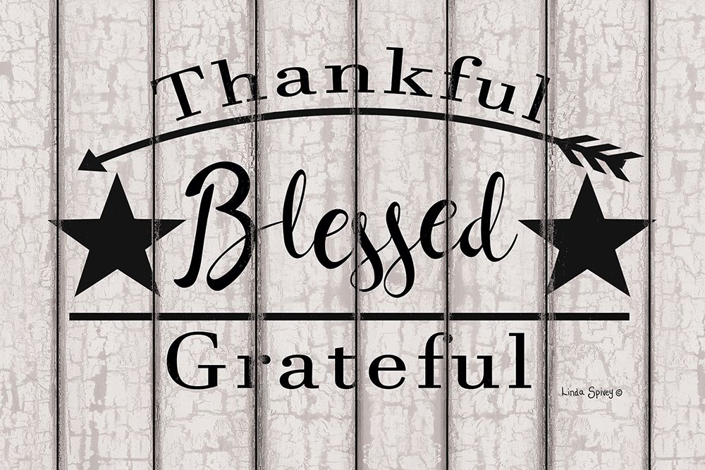 Blessed Thankful Grateful art print by Linda Spivey for $57.95 CAD