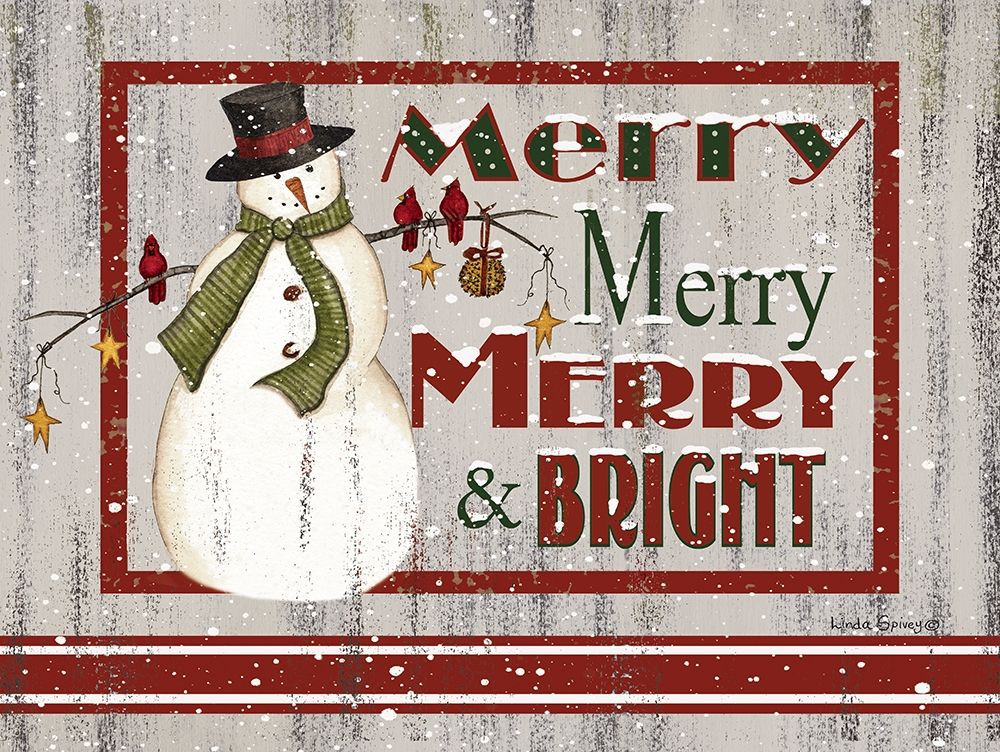 Farmhouse Merry Merry art print by Linda Spivey for $57.95 CAD