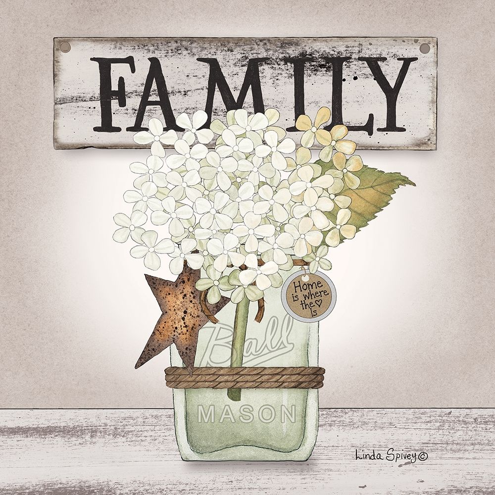 Hydrangea in Jar art print by Linda Spivey for $57.95 CAD