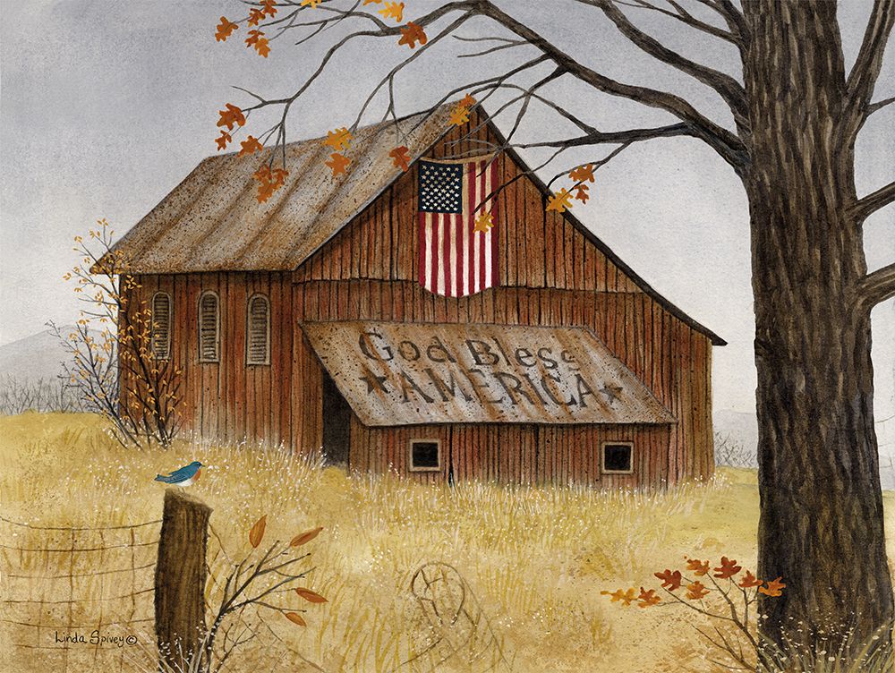 Autumnâ€™s Patriotic Whisper art print by Linda Spivey for $57.95 CAD