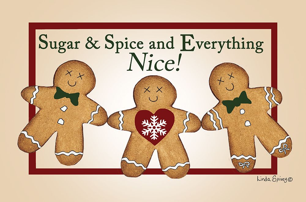 Christmas Gingerbread Men art print by Linda Spivey for $57.95 CAD