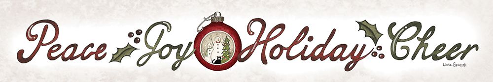 Holiday Cheer Christmas Sign art print by Linda Spivey for $57.95 CAD