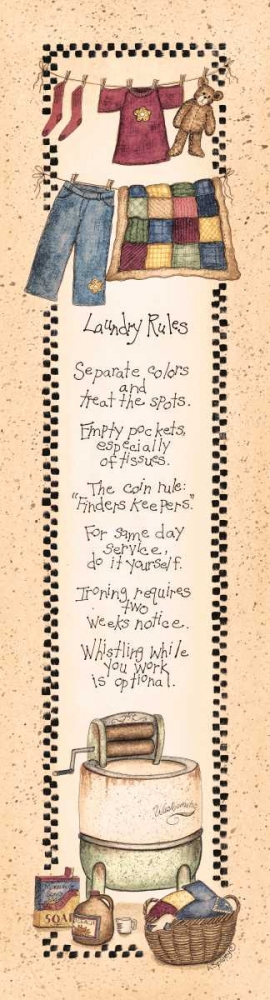 Laundry Rules art print by Linda Spivey for $57.95 CAD