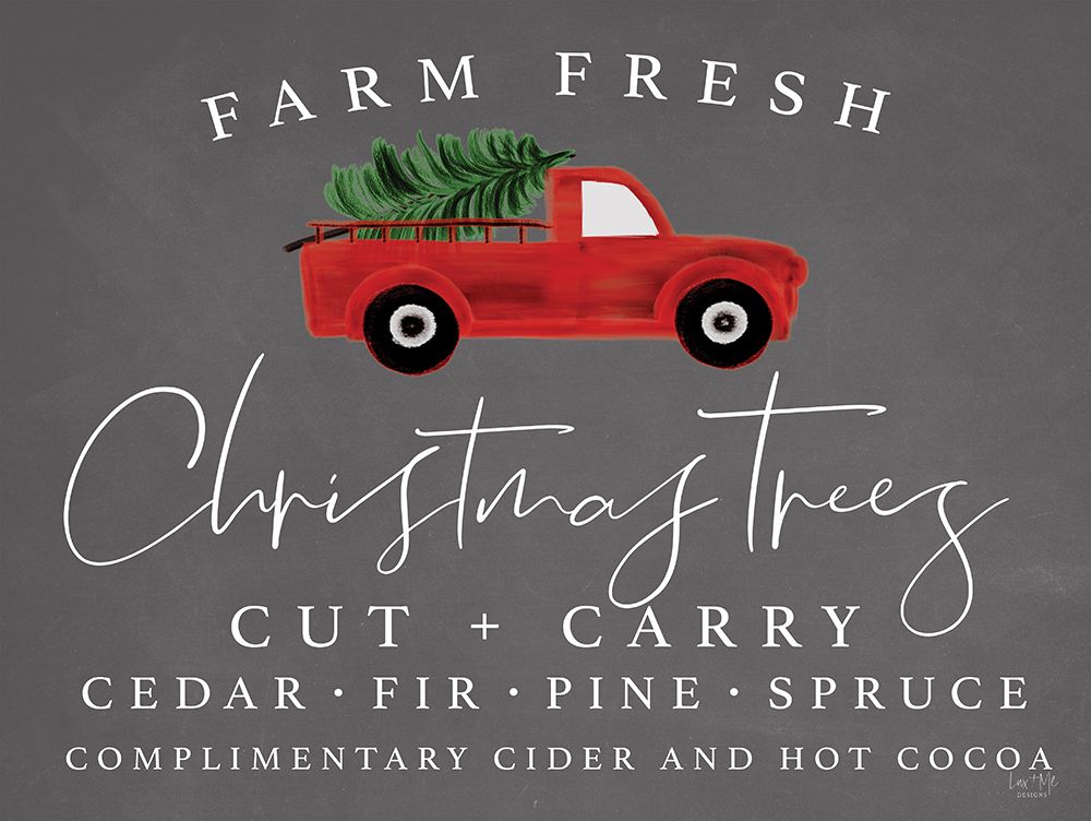 Farm Fresh Christmas Trees art print by Lux + Me Designs for $57.95 CAD
