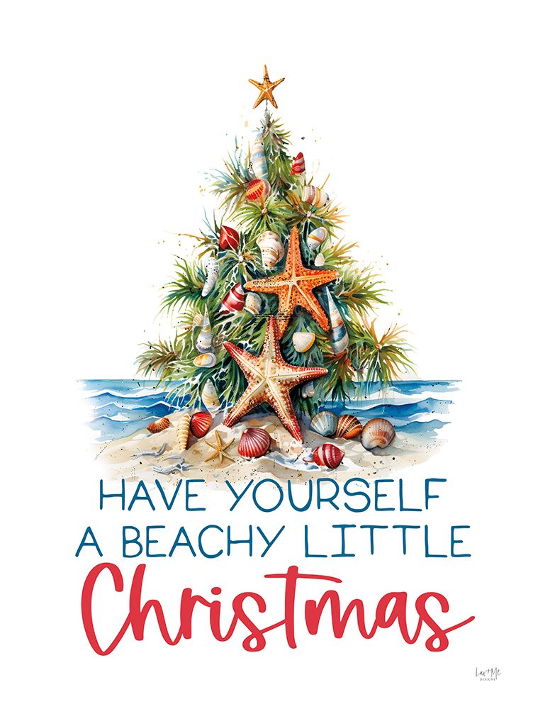 Beachy Little Christmas art print by Lux + Me Designs for $57.95 CAD