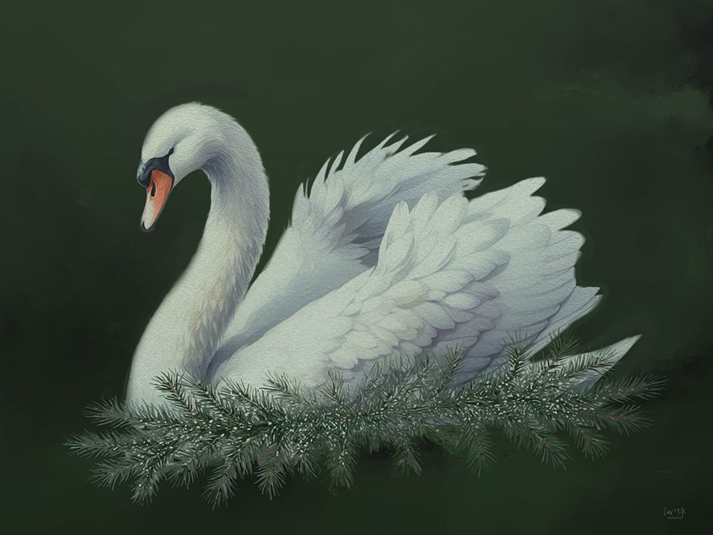 Christmas Swan art print by Lux + Me Designs for $57.95 CAD