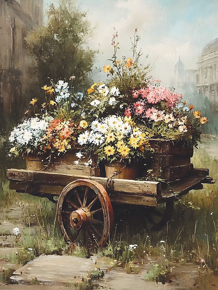 The Gardeners Wagon art print by Lux + Me Designs for $57.95 CAD