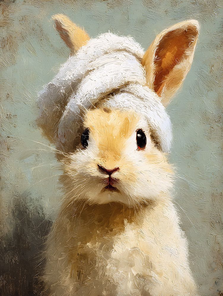 Bathroom Bunny art print by Lux + Me Designs for $57.95 CAD