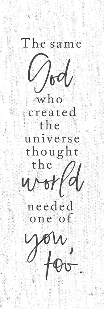 God Created One of You Too art print by Lux + Me Designs for $57.95 CAD