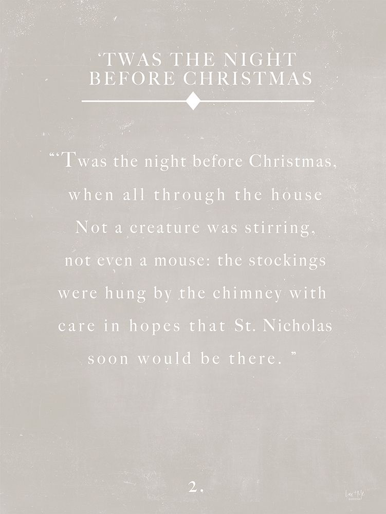 Twas the Night Before Christmas art print by Lux + Me Designs for $57.95 CAD