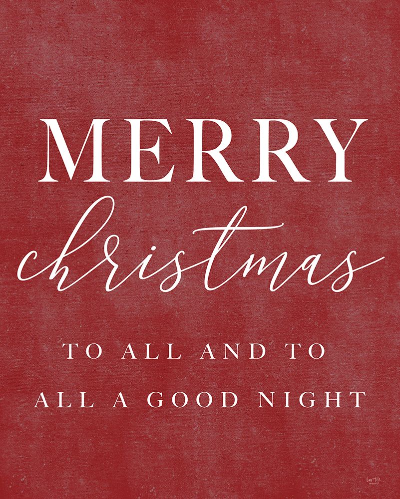 Merry Christmas to All art print by Lux + Me Designs for $57.95 CAD