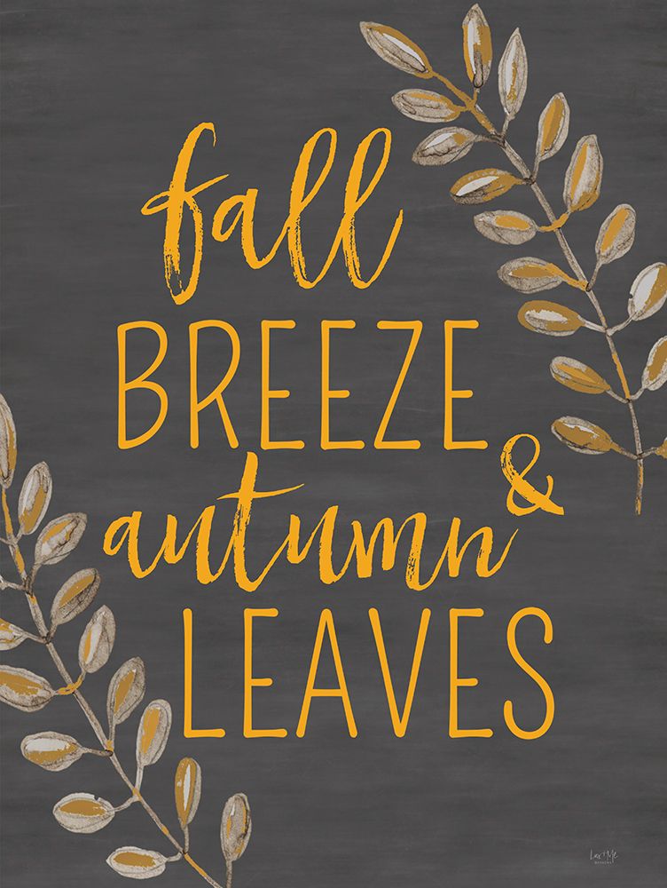 Fall Breeze And Autumn Leaves art print by Lux + Me Designs for $57.95 CAD