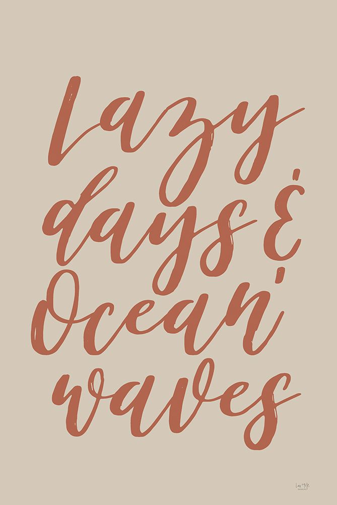 Lazy Days And Ocean Waves art print by Lux + Me Designs for $57.95 CAD