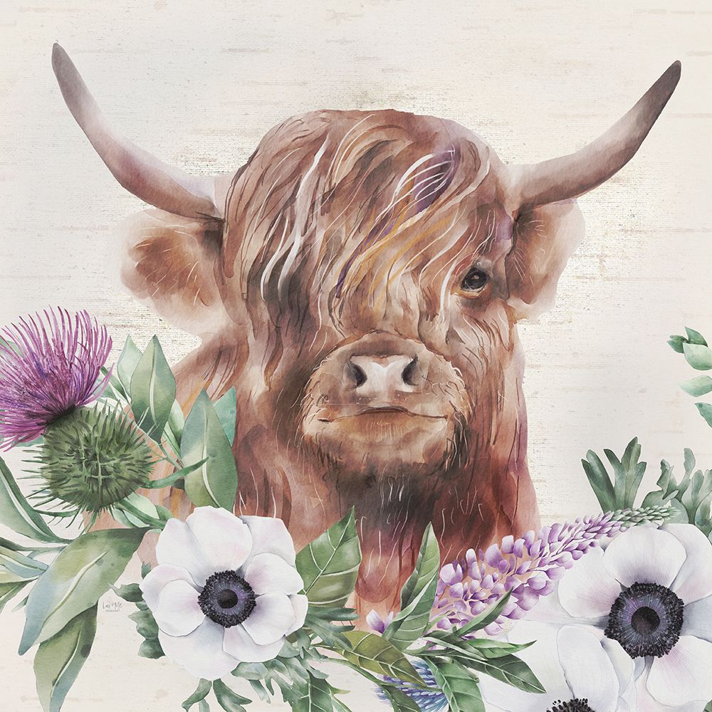 Penny the Highland Cow II art print by Lux + Me Designs for $57.95 CAD