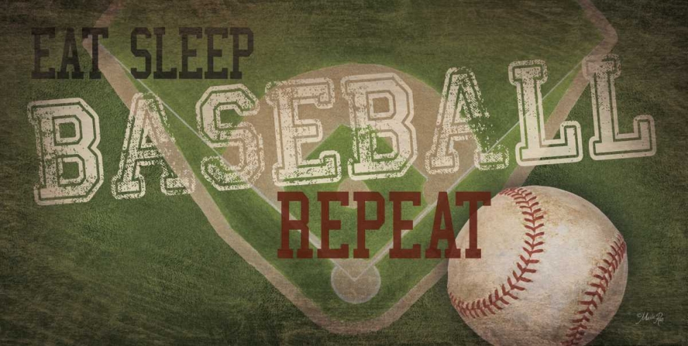 Eat, Sleep, Baseball, Repeat art print by Marla Rae for $57.95 CAD