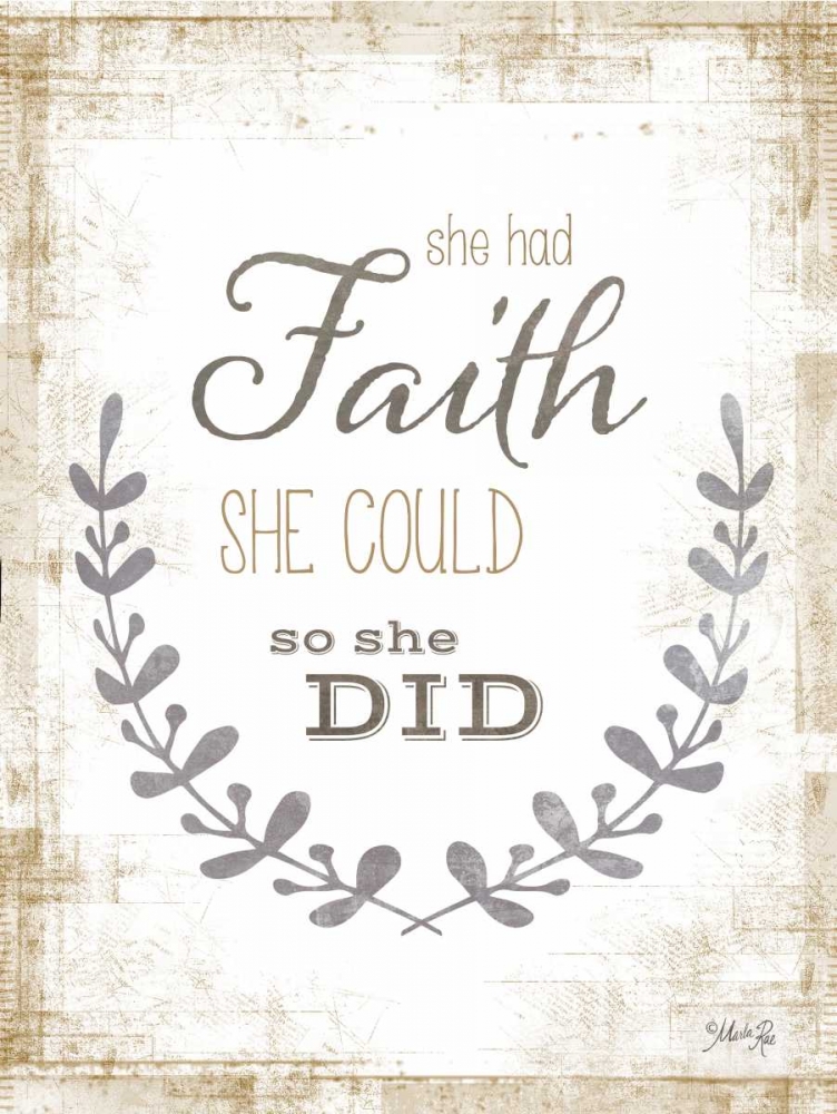She Had Faith art print by Marla Rae for $57.95 CAD