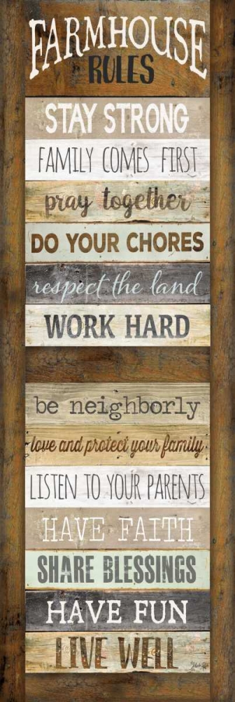 Farmhouse Rules Shutter art print by Marla Rae for $57.95 CAD