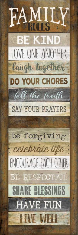 Family Rules Shutter art print by Marla Rae for $57.95 CAD