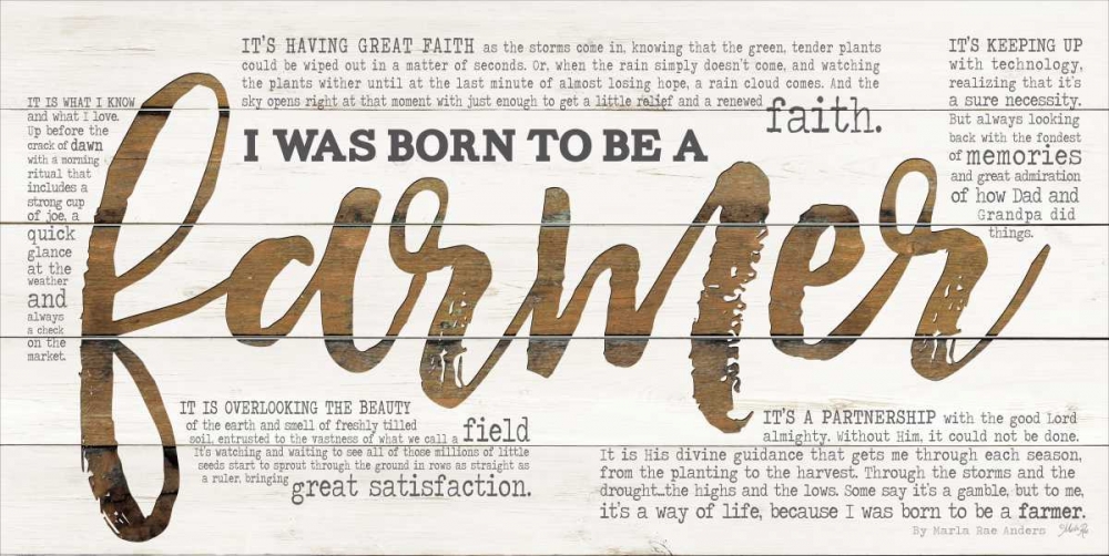 Born to be a Farmer art print by Marla Rae for $57.95 CAD