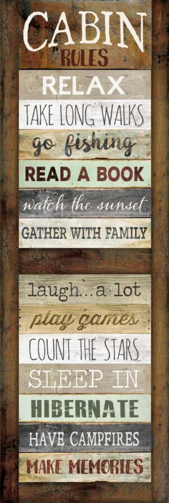 Cabin Rules art print by Marla Rae for $57.95 CAD
