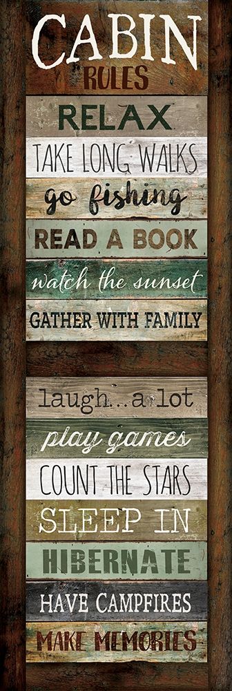 Cabin Rules art print by Marla Rae for $57.95 CAD