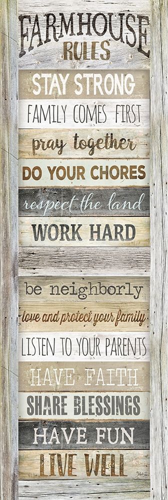 Farmhouse Rules art print by Marla Rae for $57.95 CAD