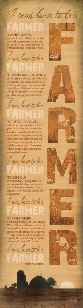 Born to be a Farmer art print by Marla Rae for $57.95 CAD