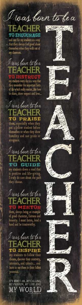Born to be a Teacher art print by Marla Rae for $57.95 CAD