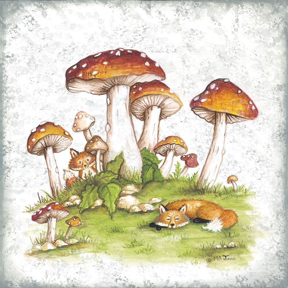 Napping in the Mushroom Patch art print by Mary Ann June for $57.95 CAD