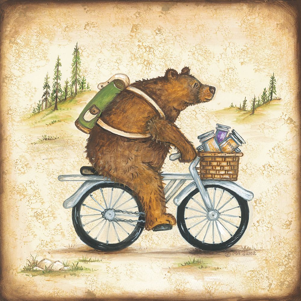 Biking Adventure Bear art print by Mary Ann June for $57.95 CAD