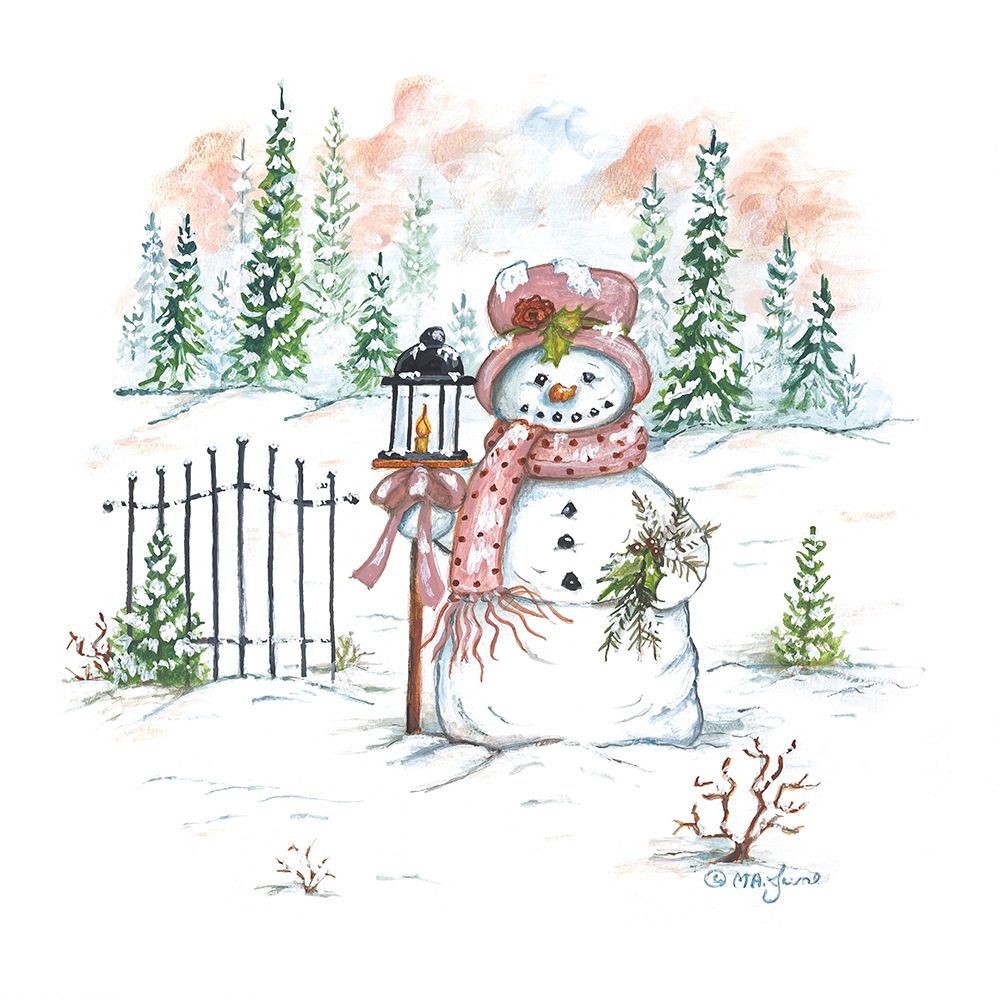 Vintage Snow Lady art print by Mary Ann June for $57.95 CAD